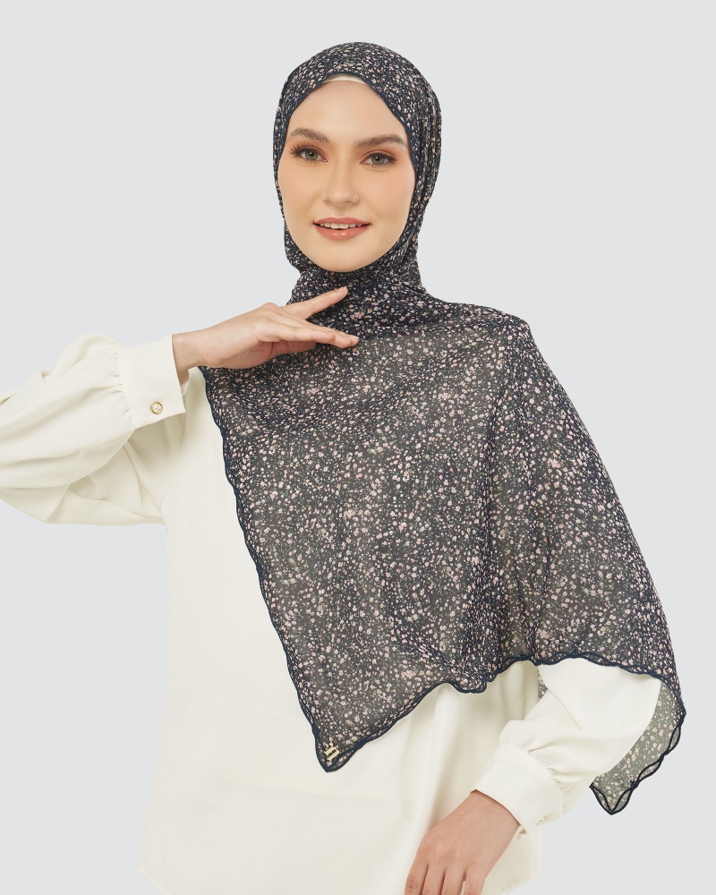 Image of MELUR EMBROIDERED SHAWL - MYSTIC