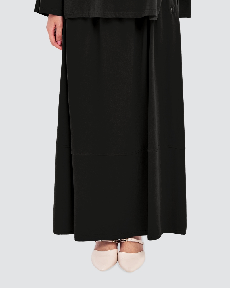 Image of MILA A-LINE SKIRT- BLACK