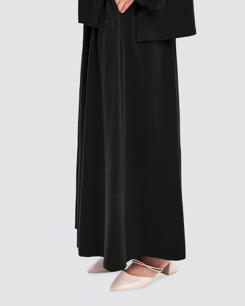 Image of MILA A-LINE SKIRT- BLACK