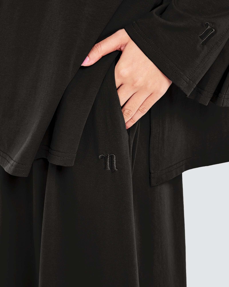 MILA A-LINE SKIRT- BLACK