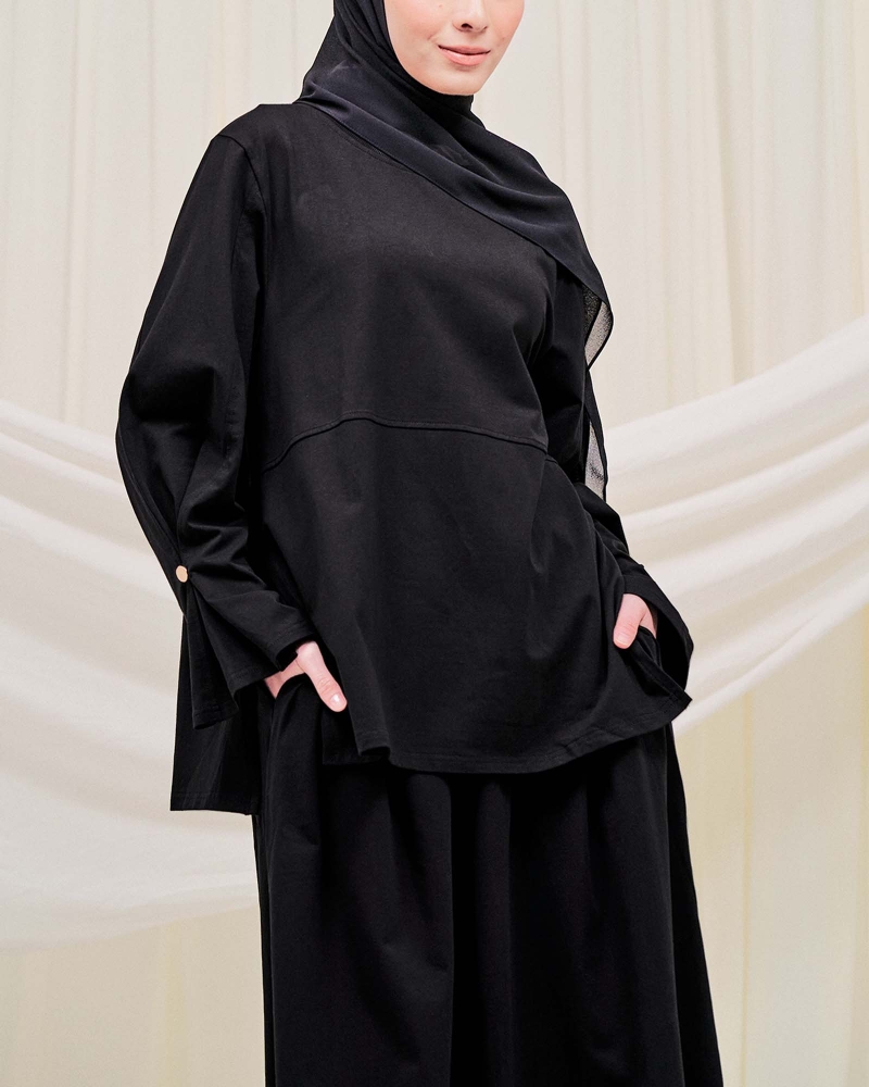 Image of MILA A-LINE SKIRT- BLACK