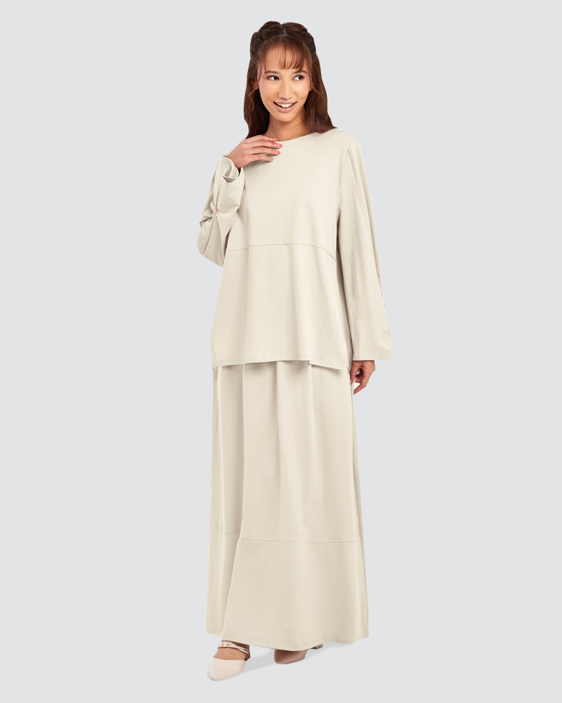 Image of MILA RELAXED FIT TOP - MACADAMIA