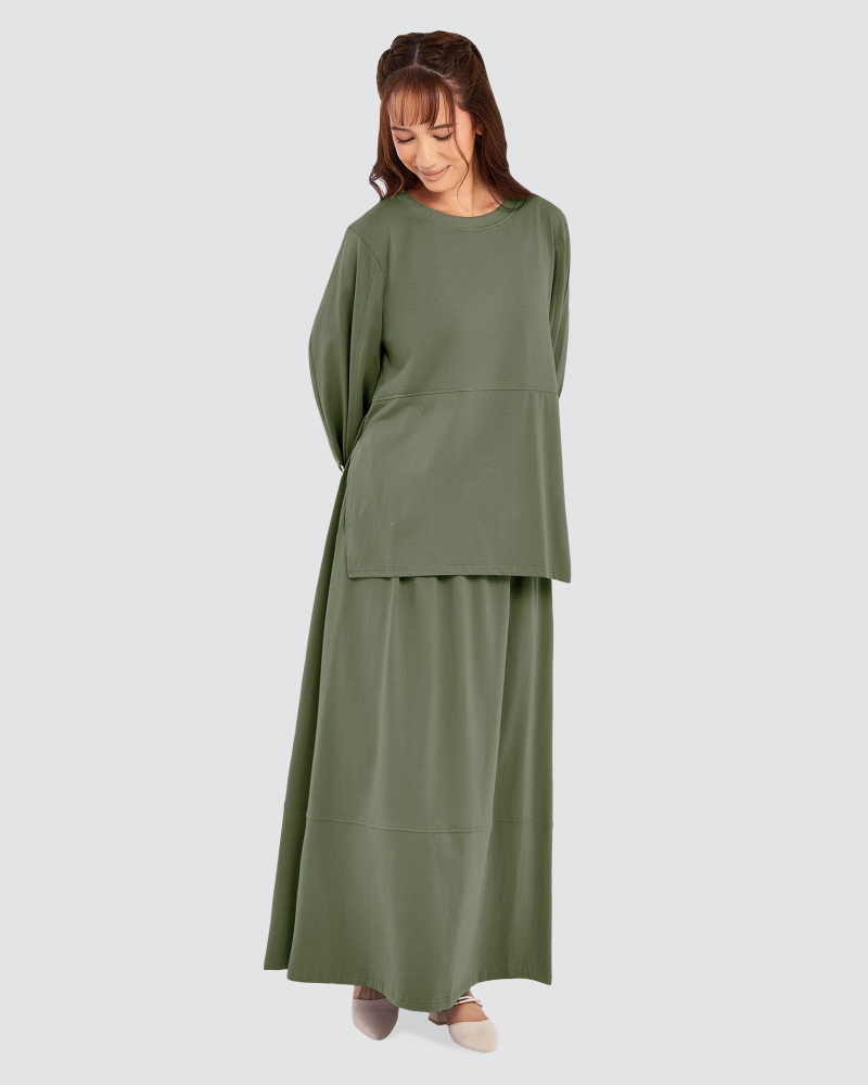 Image of MILA RELAXED FIT TOP - MOSS