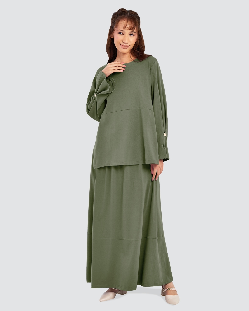 Image of MILA RELAXED FIT TOP - MOSS