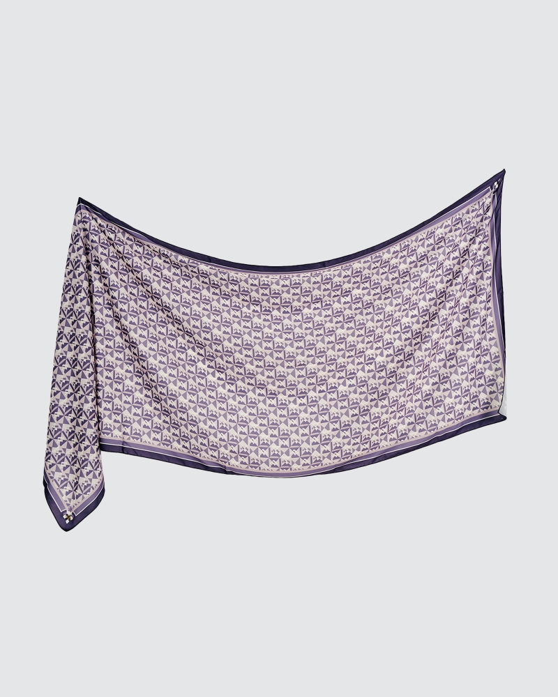 Image of MONOGRAM ORIGAMI SHAWL - HARBOR