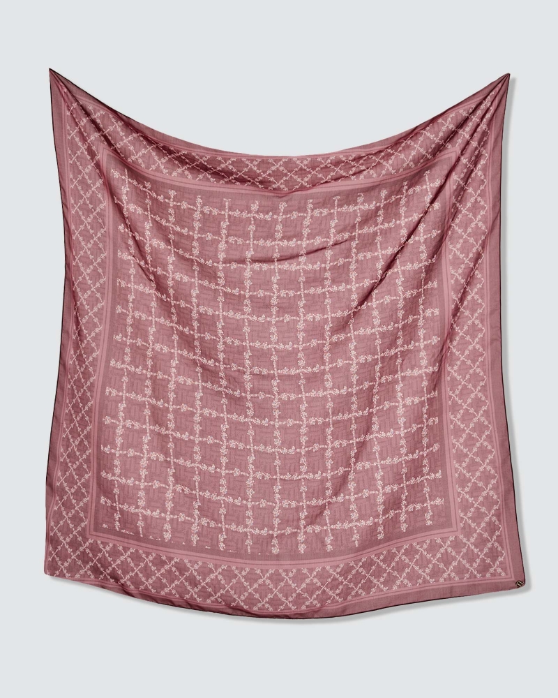 Image of MONOGRAM TRELLIS SQUARE - MAHOGANY