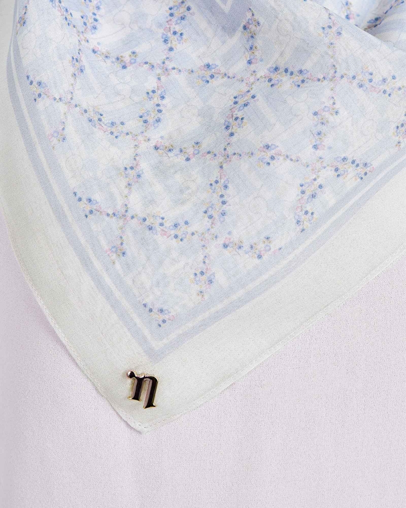 Image of MONOGRAM TRELLIS SQUARE - SKY