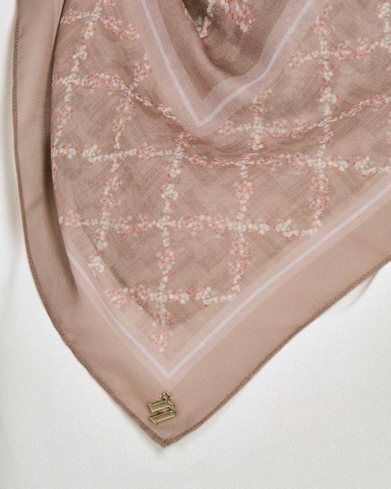 Image of MONOGRAM TRELLIS SQUARE - TRUFFLE