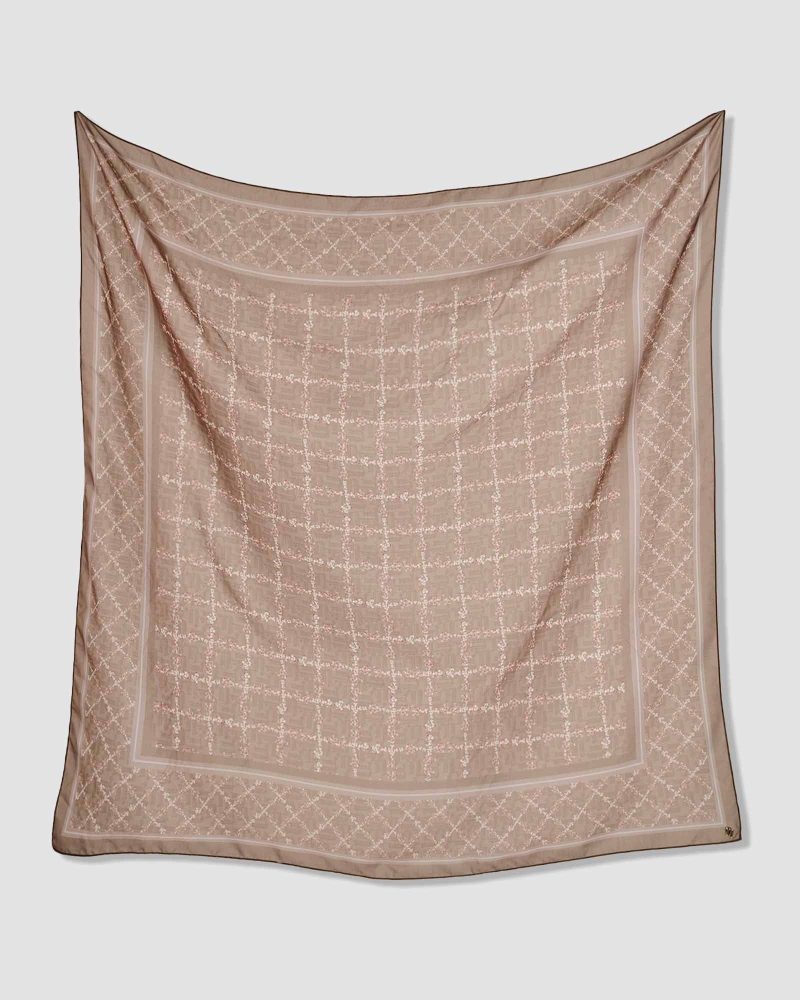 Image of MONOGRAM TRELLIS SQUARE - TRUFFLE
