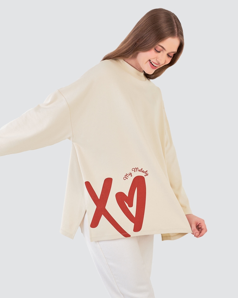 Image of MY MELODY X NAELOFAR DREAMY JUMPER T - VELVETINE