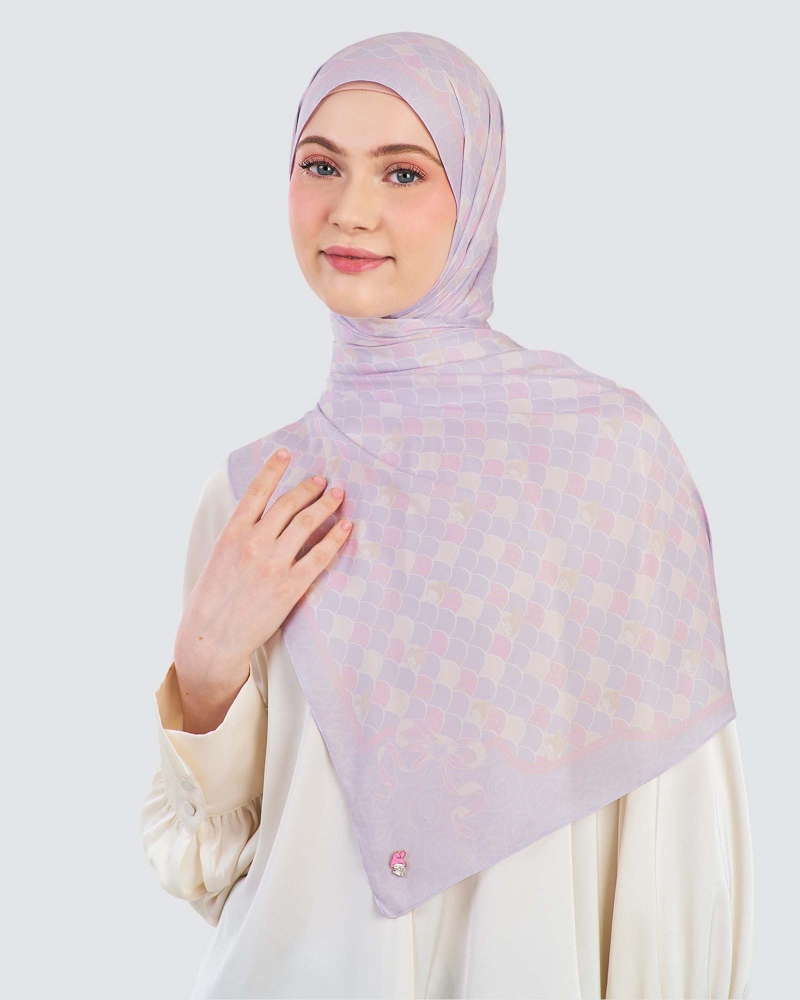Image of MY MELODY X NAELOFAR SHAWL - PERIWINKLE