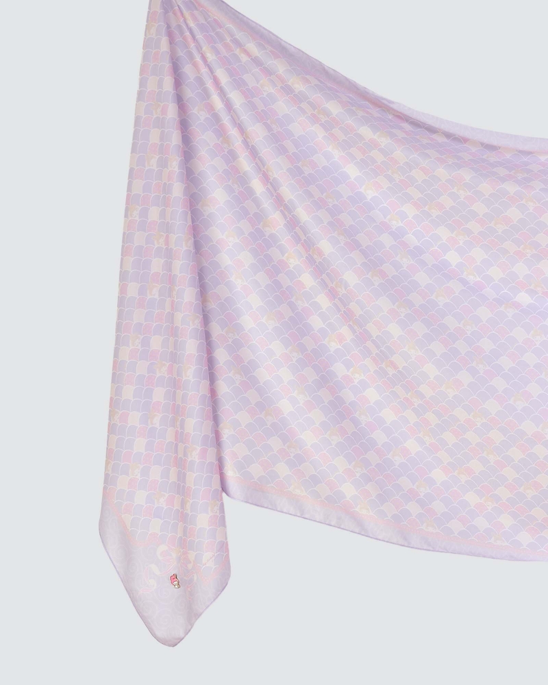 Image of MY MELODY X NAELOFAR SHAWL - PERIWINKLE