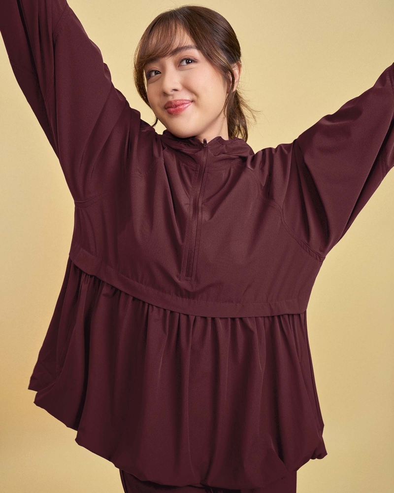 nPOWER BALLOON PARKA - RUBY