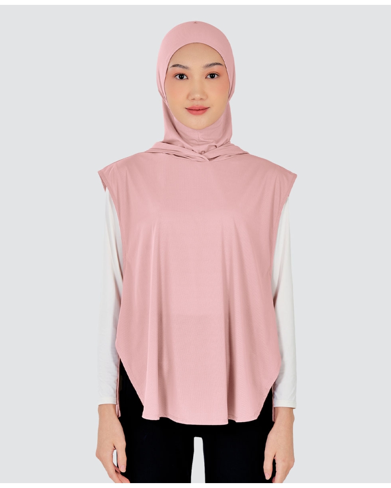 Image of nPOWER HOODIE VEST HIJAB - ROSEWATER