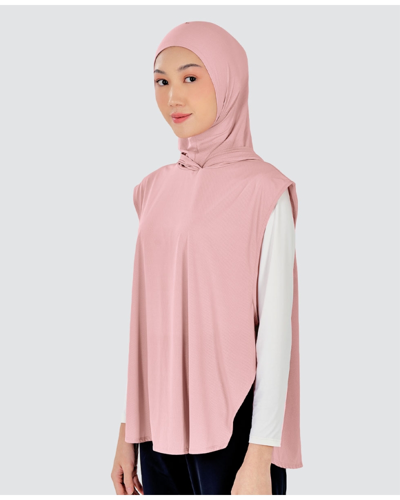 Image of nPOWER HOODIE VEST HIJAB - ROSEWATER
