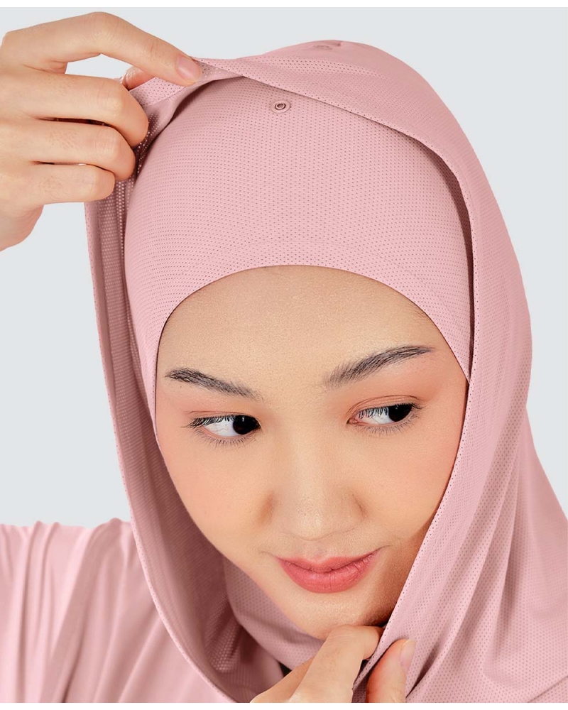 Image of nPOWER HOODIE VEST HIJAB - ROSEWATER