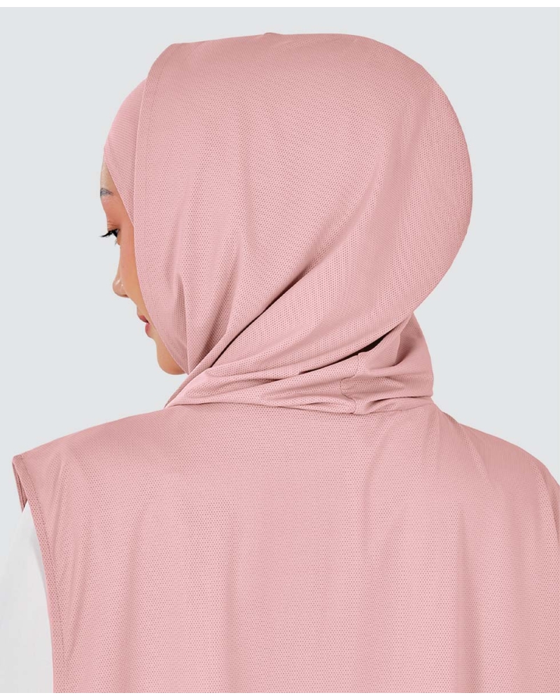 Image of nPOWER HOODIE VEST HIJAB - ROSEWATER