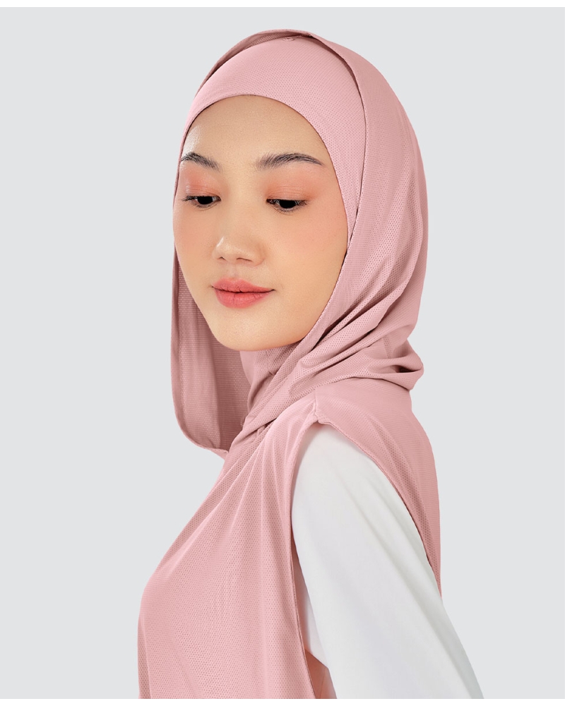 Image of nPOWER HOODIE VEST HIJAB - ROSEWATER