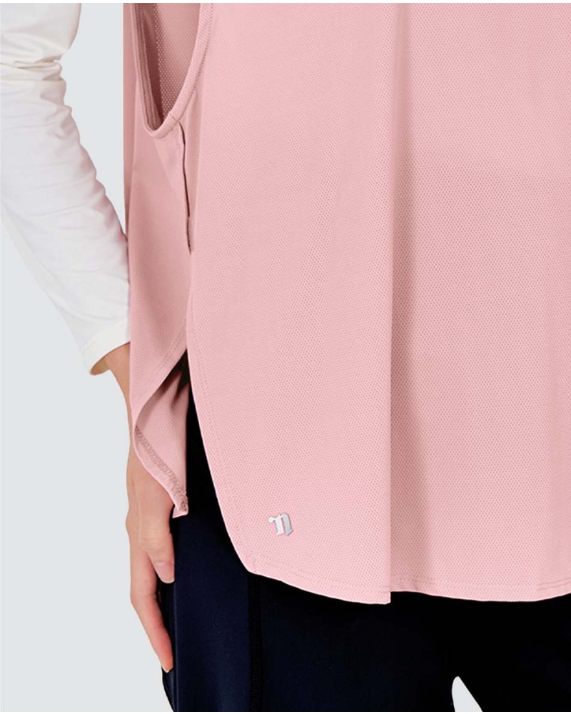 Image of nPOWER HOODIE VEST HIJAB MAXI - ROSEWATER