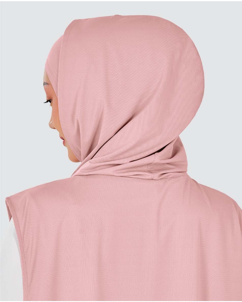 Image of nPOWER HOODIE VEST HIJAB MAXI - ROSEWATER