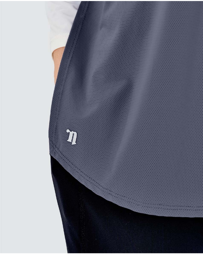 Image of nPOWER HOODIE VEST HIJAB MAXI - STEEL BLUE