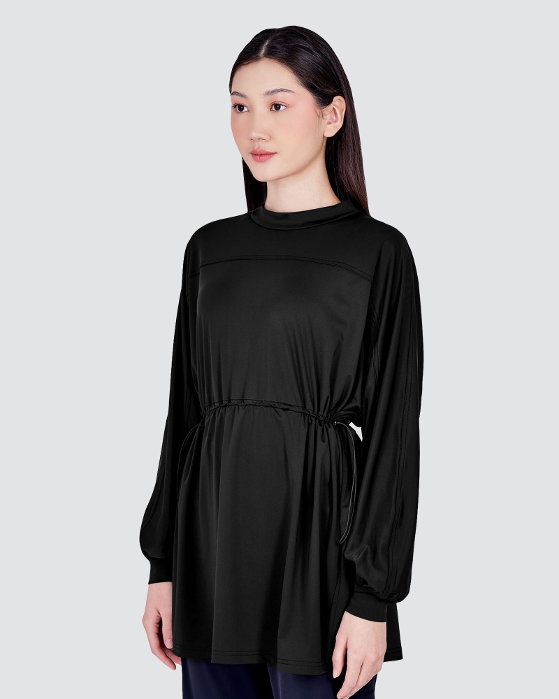 Image of nPOWER MODEST SWIM DRAWSTRING TOP - METEORITE