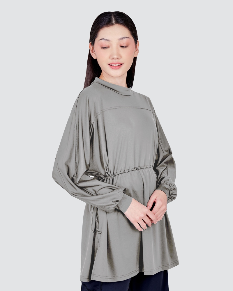 Image of nPOWER MODEST SWIM DRAWSTRING TOP - TORNADO