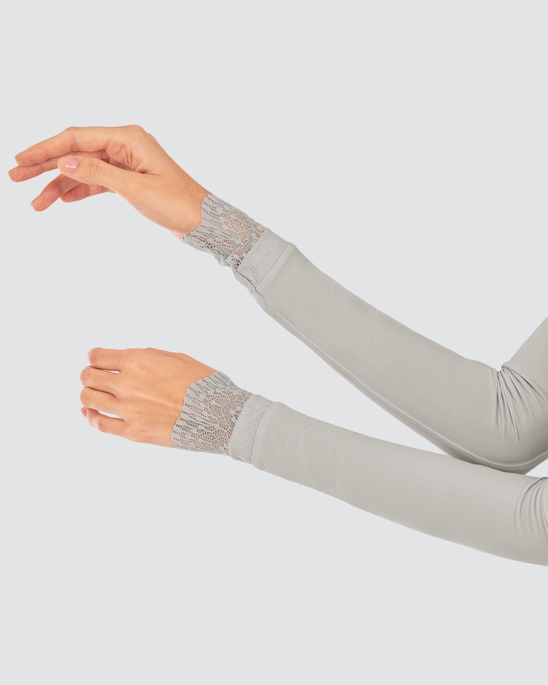 Image of NWEAR ANA LACE HANDSOCKS - ASH GREY