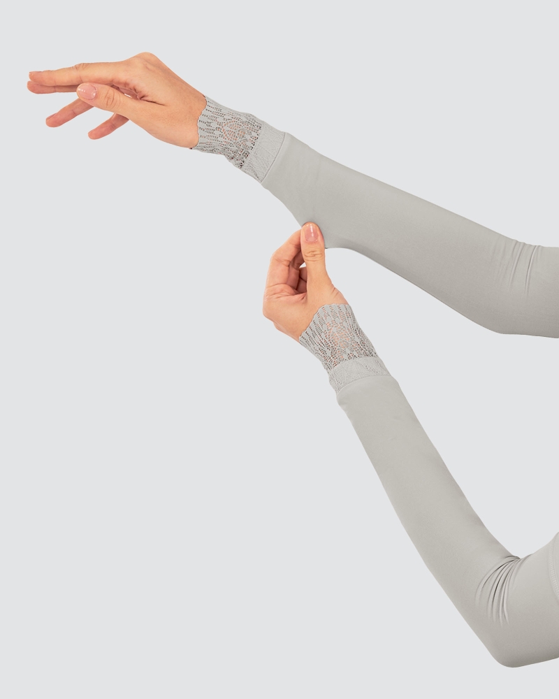 Image of NWEAR ANA LACE HANDSOCKS - ASH GREY