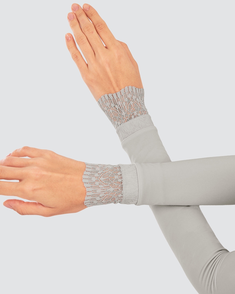 Image of NWEAR ANA LACE HANDSOCKS - ASH GREY