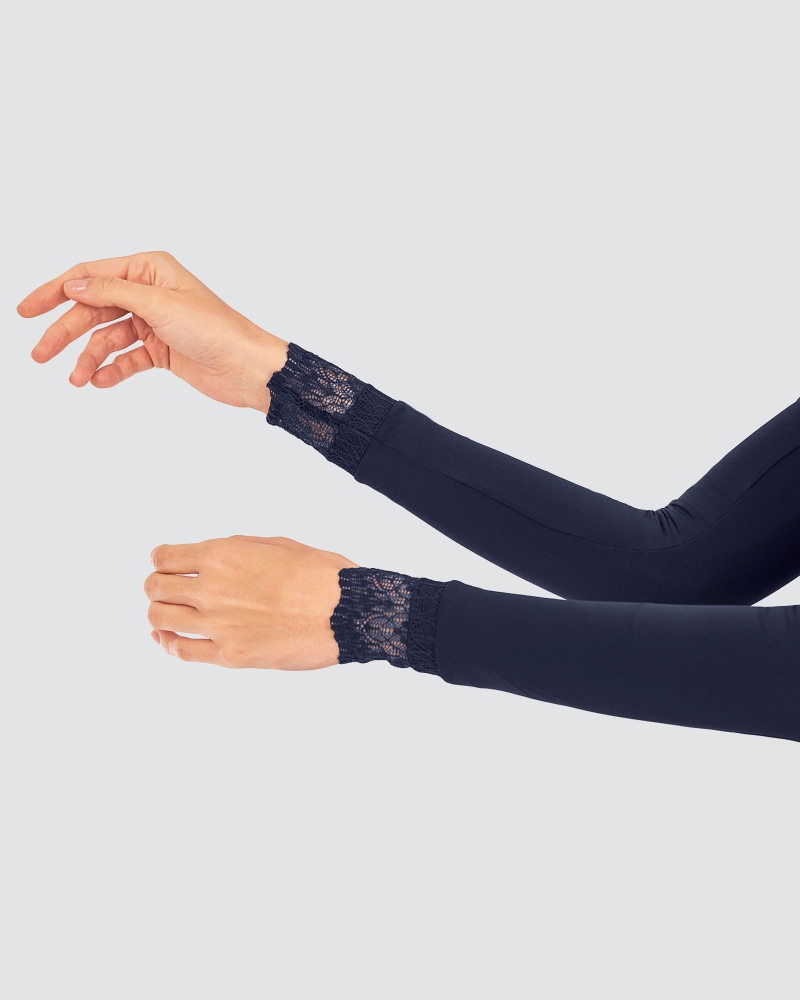 Image of NWEAR ANA LACE HANDSOCKS - MIDNIGHT BLUE