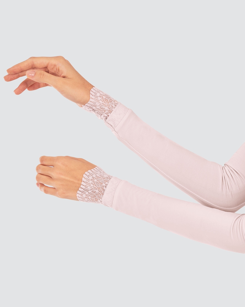 Image of NWEAR ANA LACE HANDSOCKS - PALE PINK