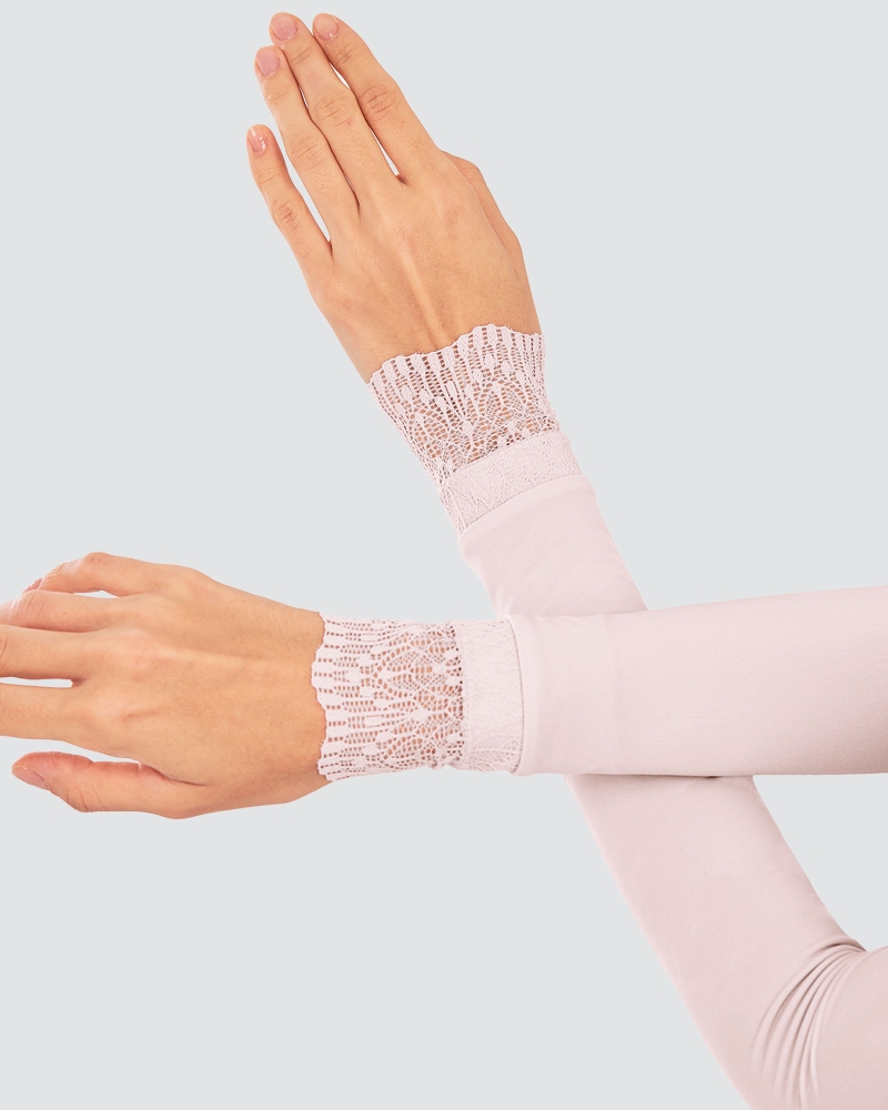 Image of NWEAR ANA LACE HANDSOCKS - PALE PINK