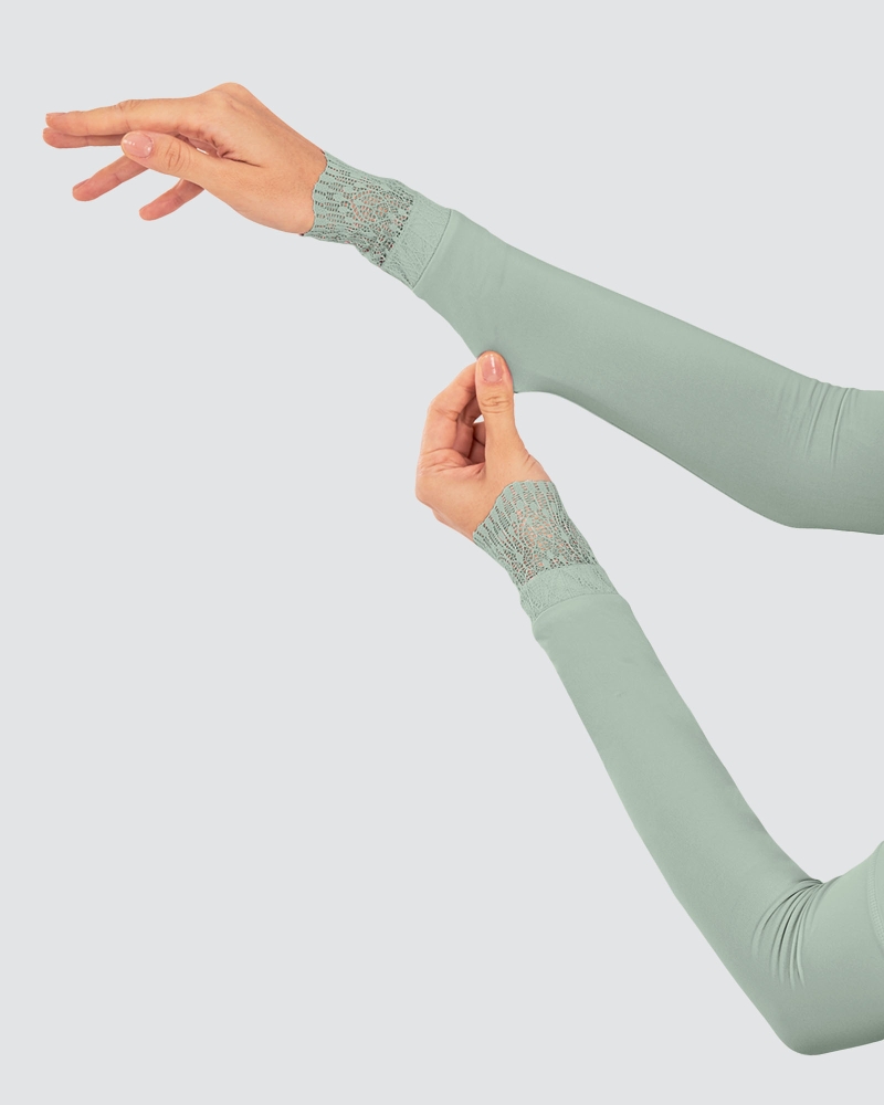 Image of NWEAR ANA LACE HANDSOCKS - SAGE GREEN