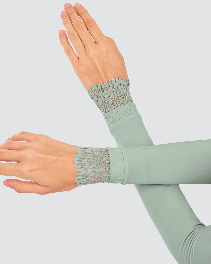 Image of NWEAR ANA LACE HANDSOCKS - SAGE GREEN