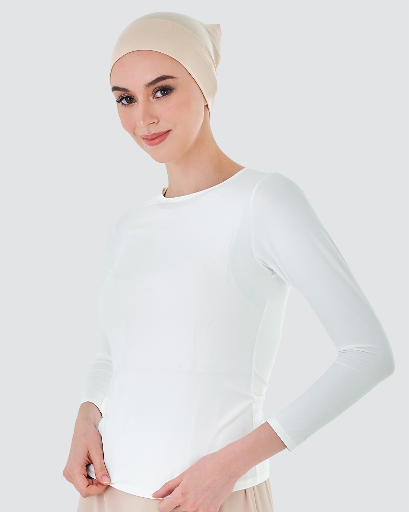 NWEAR CREW NECK LONG SLEEVE TOP - WHITE