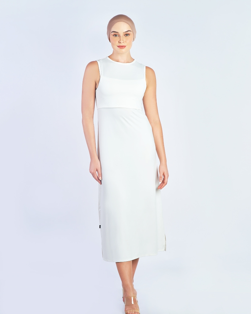 NWEAR SLEEVELESS DRESS - WHITE