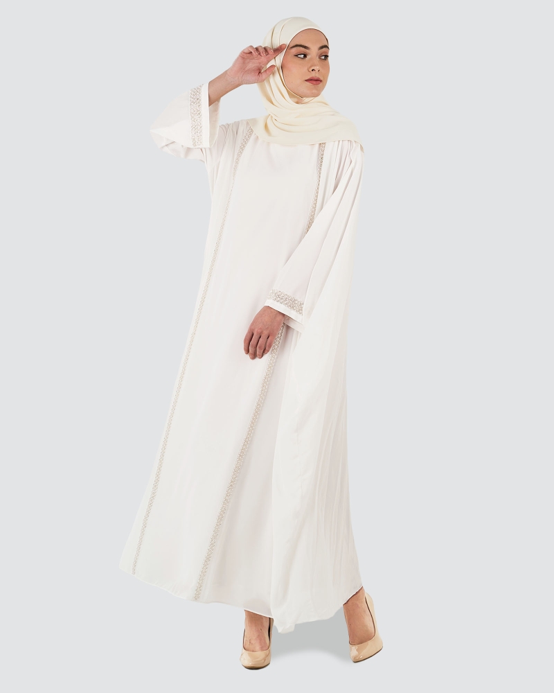Image of NYLA ABAYA - WHITE