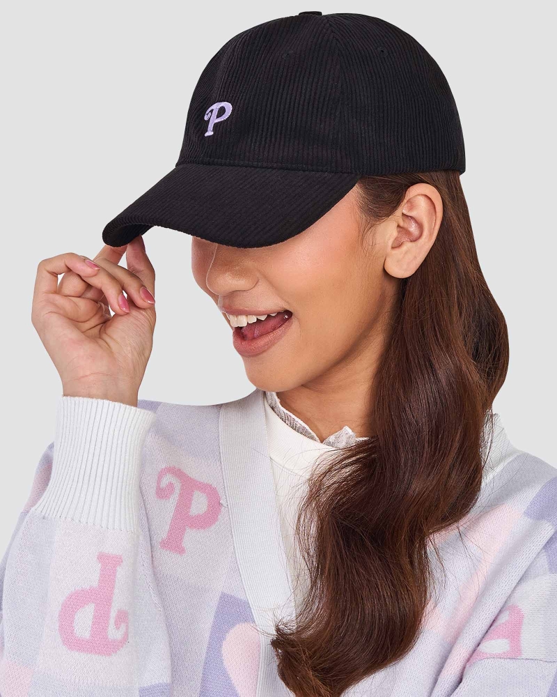 Image of POLLY POCKET X NAELOFAR CORDUROY CAP - MOONBEAM