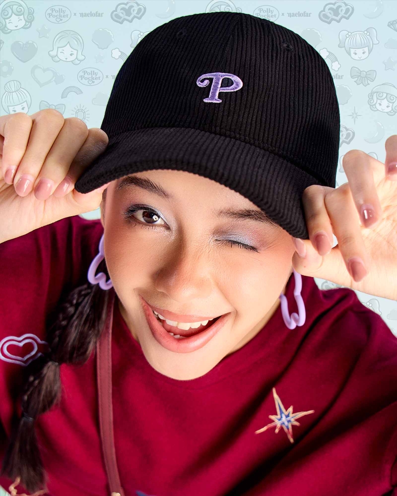 POLLY POCKET X NAELOFAR CORDUROY CAP - MOONBEAM