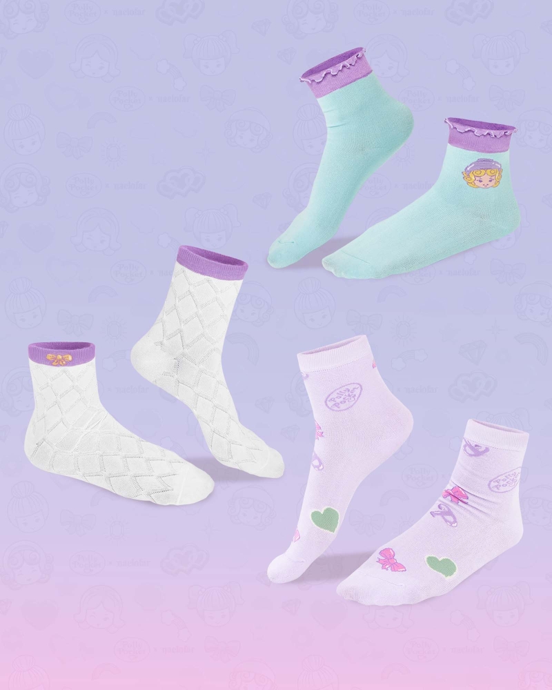 POLLY POCKET X NAELOFAR COSY SOCKS - POCKET GLAM