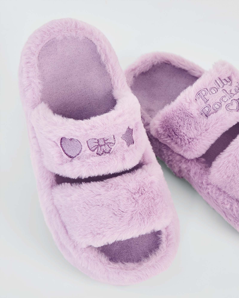Image of POLLY POCKET X NAELOFAR PLUSH SLIPPERS - LOCKET LILAC