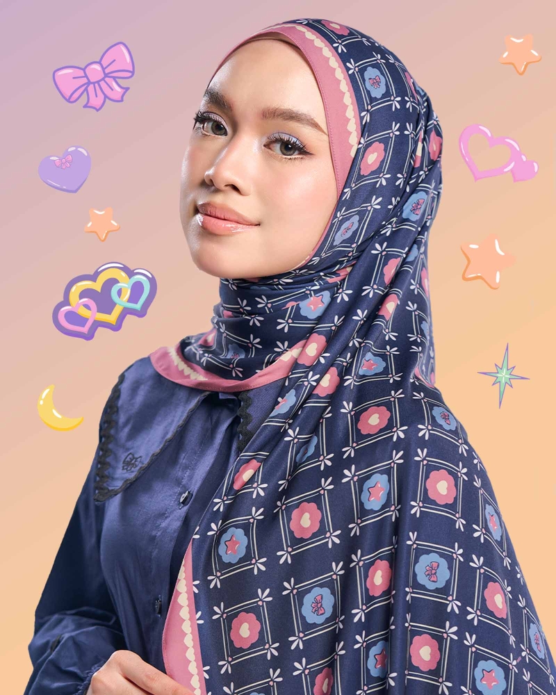 POLLY POCKET X NAELOFAR SHAWL - FROSTED LAGOON