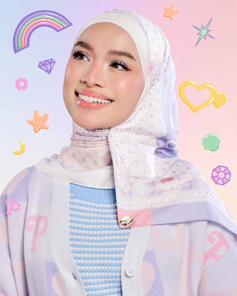 POLLY POCKET X NAELOFAR SHAWL - SKY GIGGLE