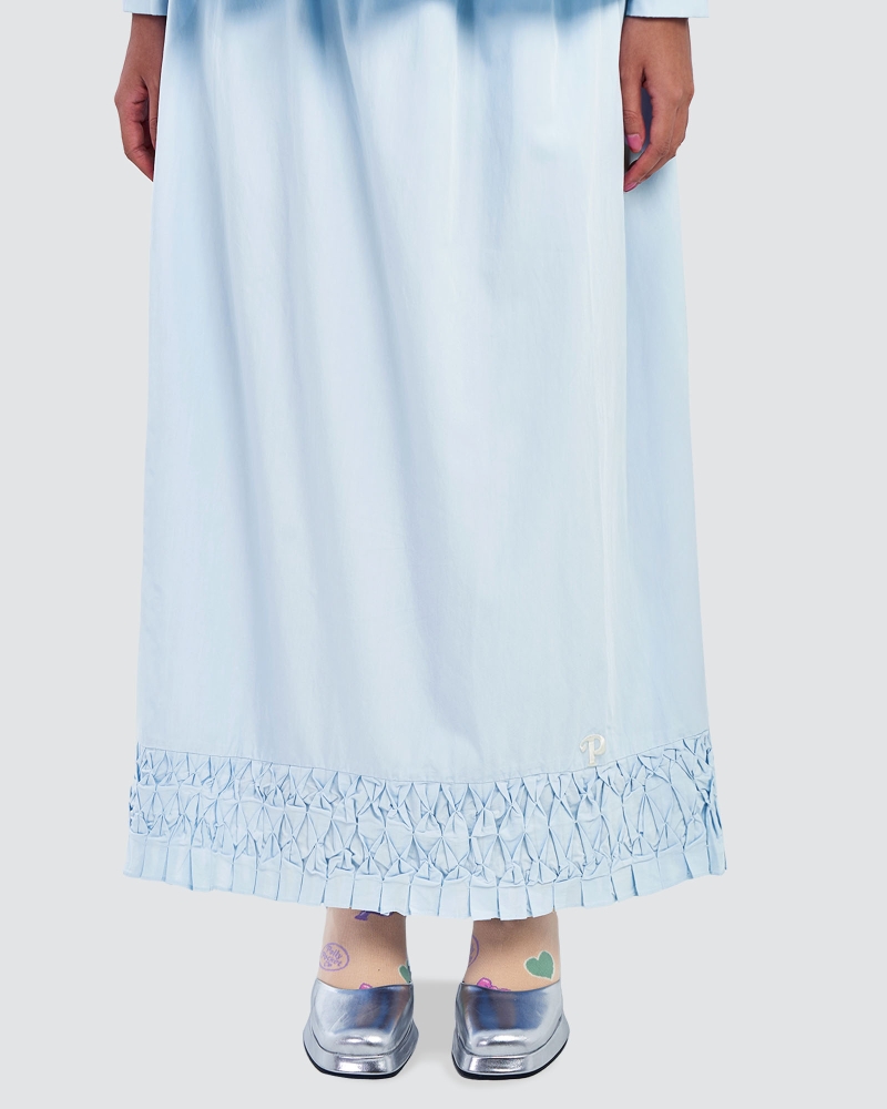 Image of POLLY POCKET X NAELOFAR SMOCKED SKIRT - SKY GIGGLES