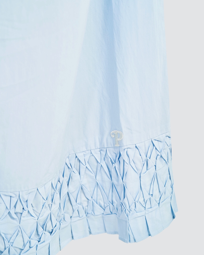 Image of POLLY POCKET X NAELOFAR SMOCKED SKIRT - SKY GIGGLES