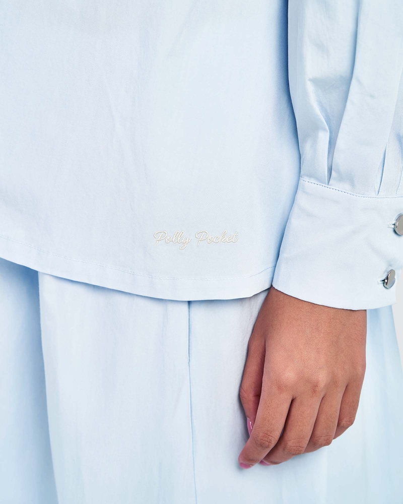 Image of POLLY POCKET X NAELOFAR SMOCKED TOP - SKY GIGGLES