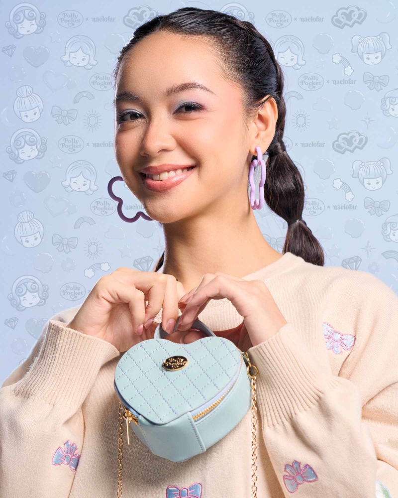 POLLY POCKET X NAELOFAR SWEETHEART BAG - AQUA DREAM