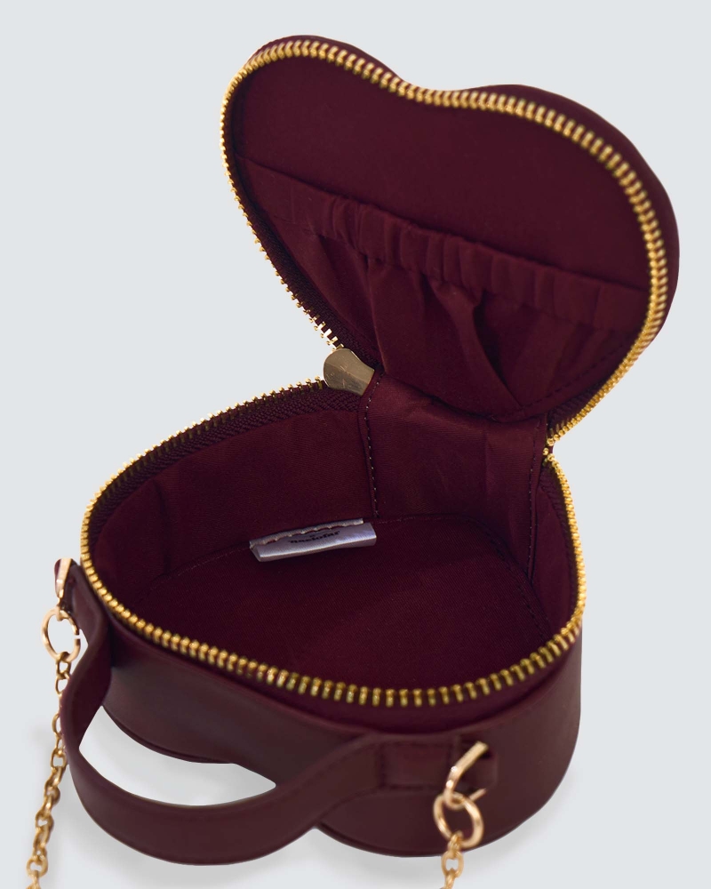 Image of POLLY POCKET X NAELOFAR SWEETHEART BAG - CRANBERRY