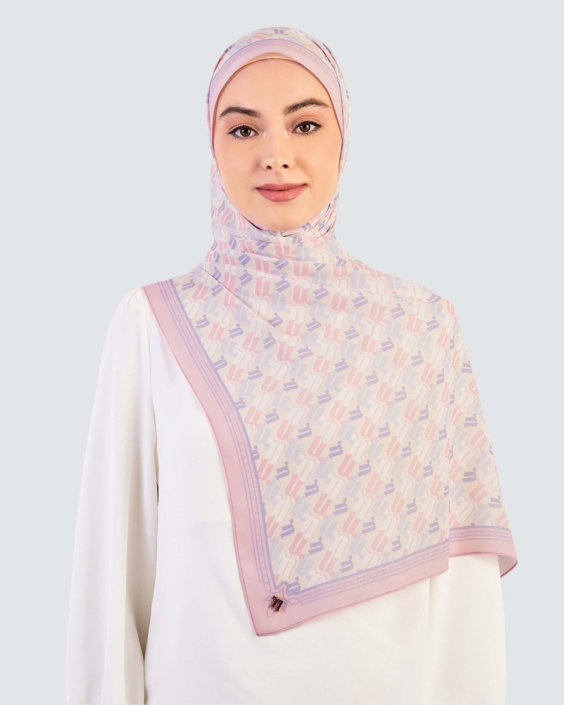 Image of PUZZLE SHAWL - CANDY FLOSS